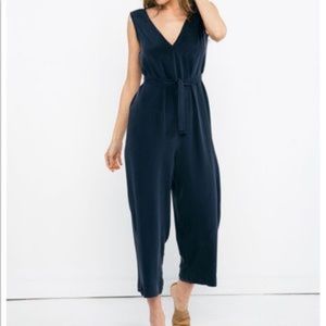 Elizabeth Suzann Mara Jumpsuit (Silk Navy) - XS/S